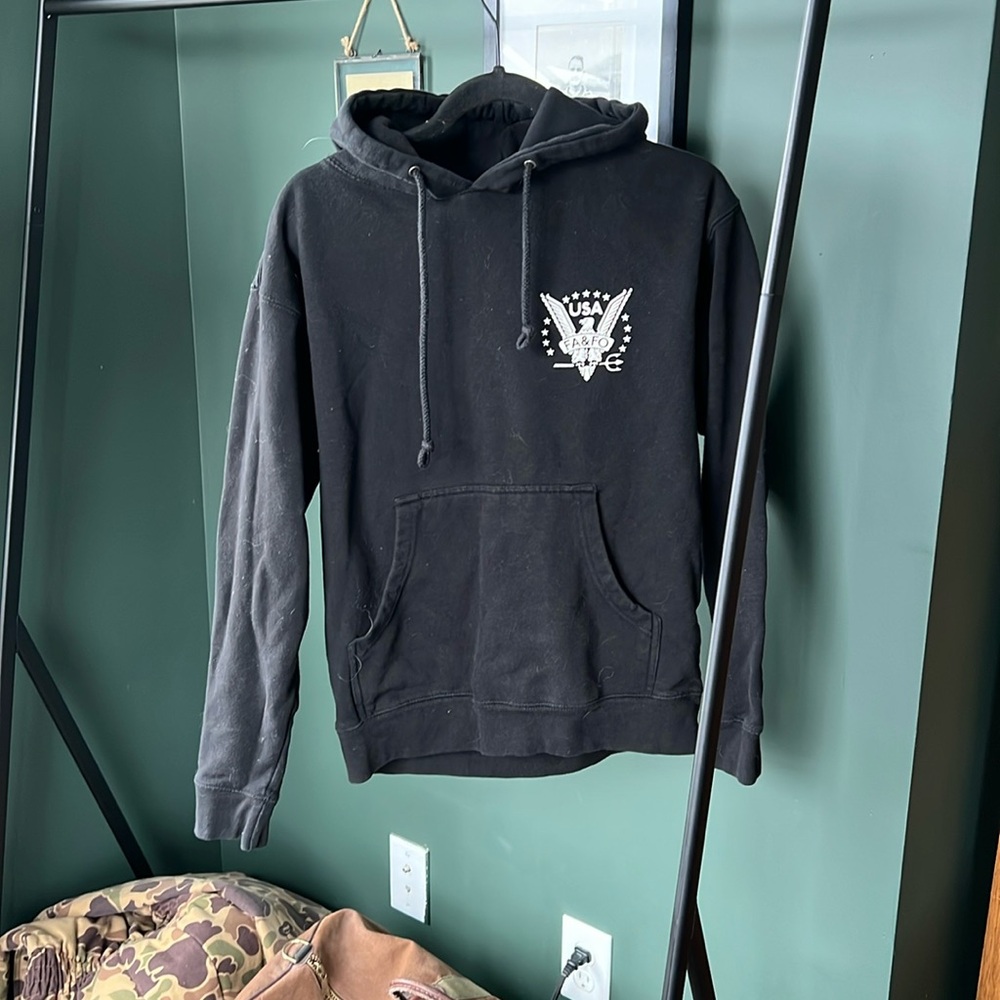 Unisex black hoodie
